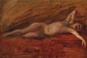 William Woodward Reclining Nude oil painting image